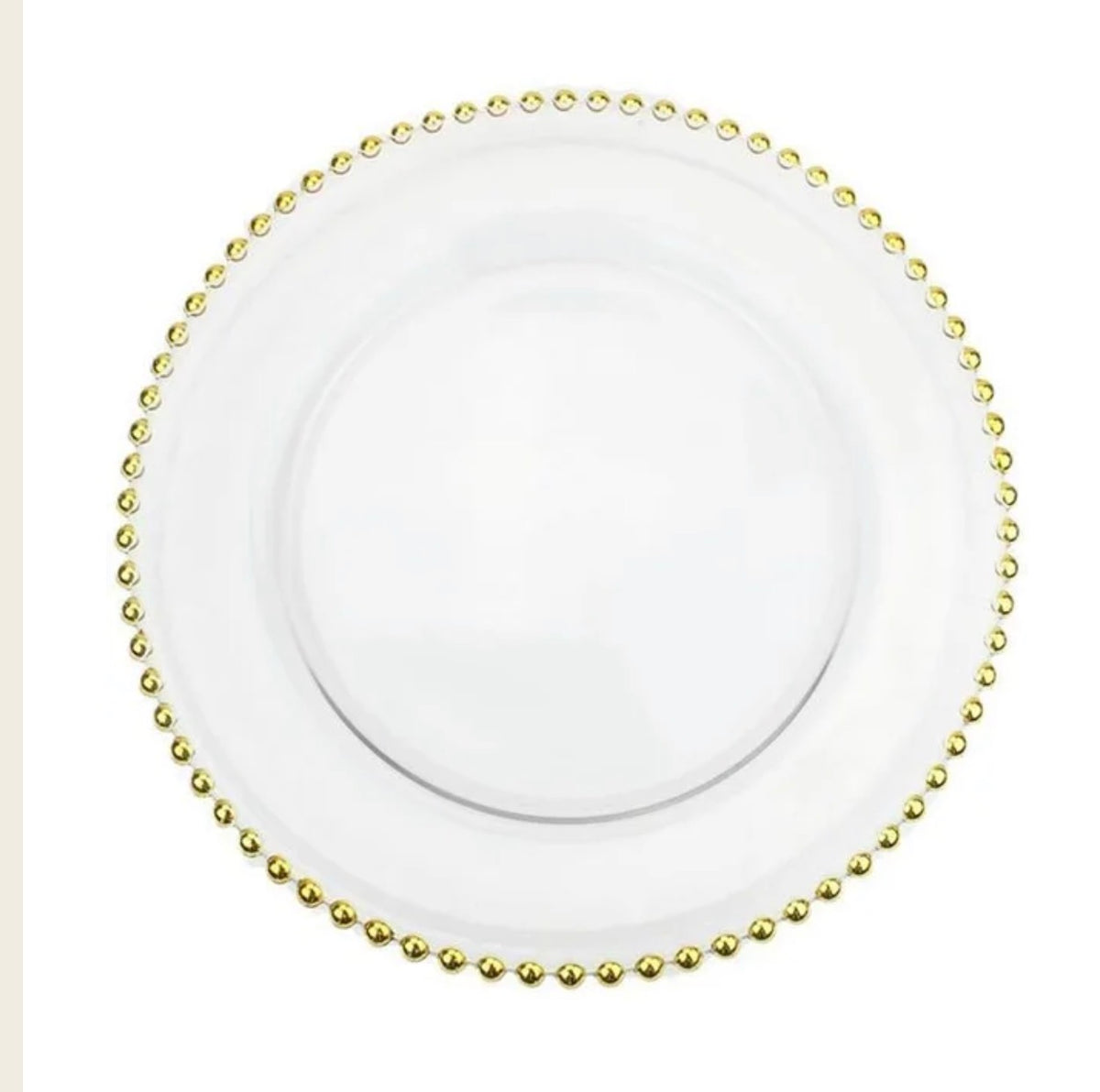 13” Beaded Glass Charger