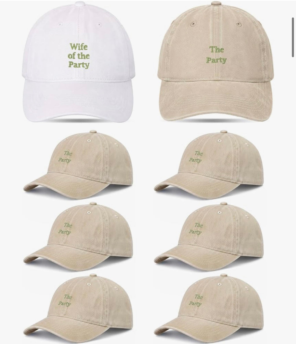 “The Party Crew” 7pc Cap Set
