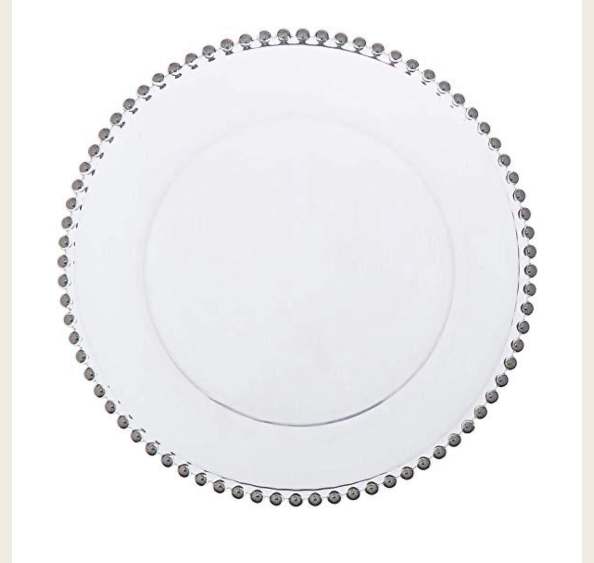 13” Beaded Glass Charger