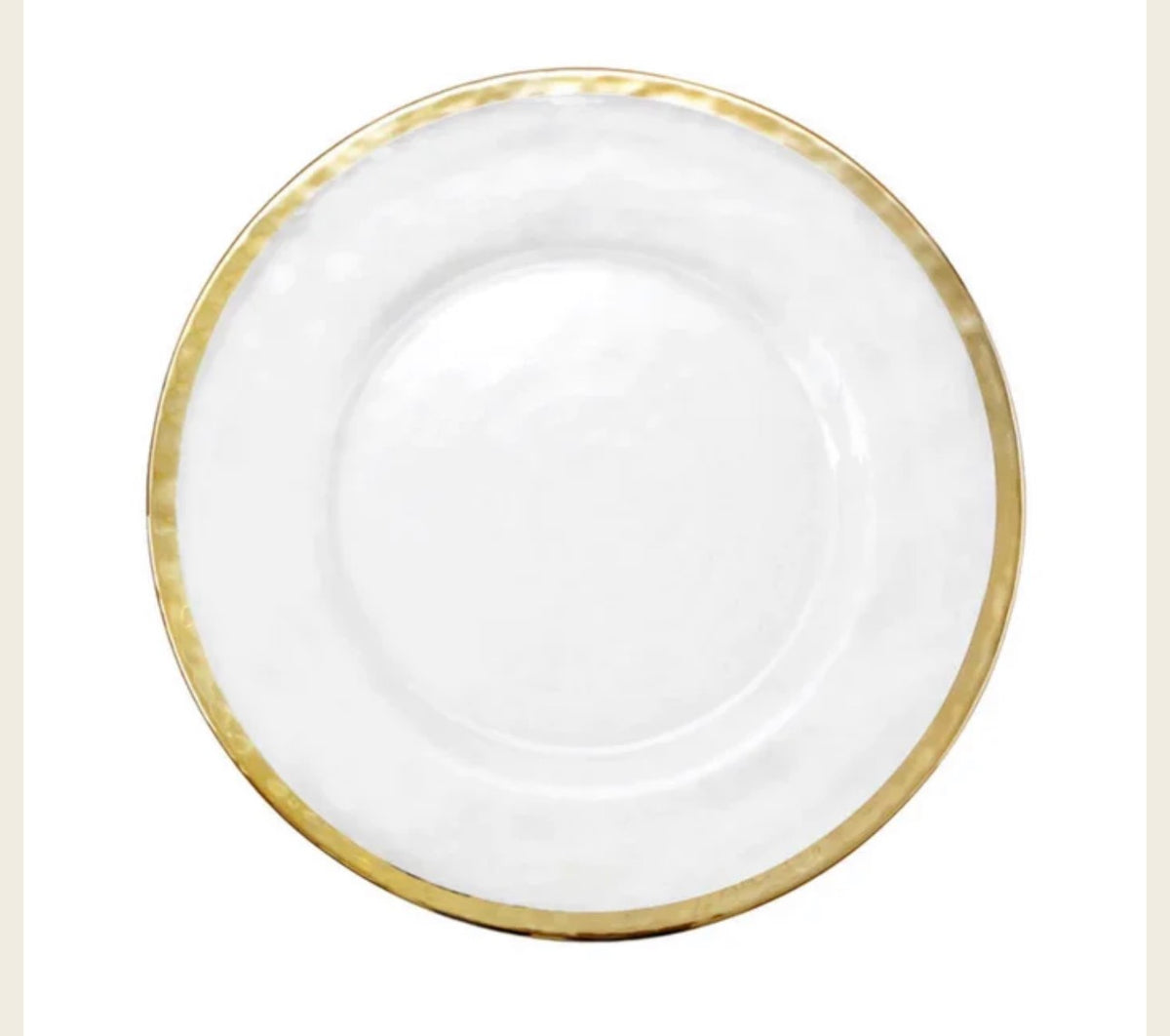 13” Gold Rim Charger Plate